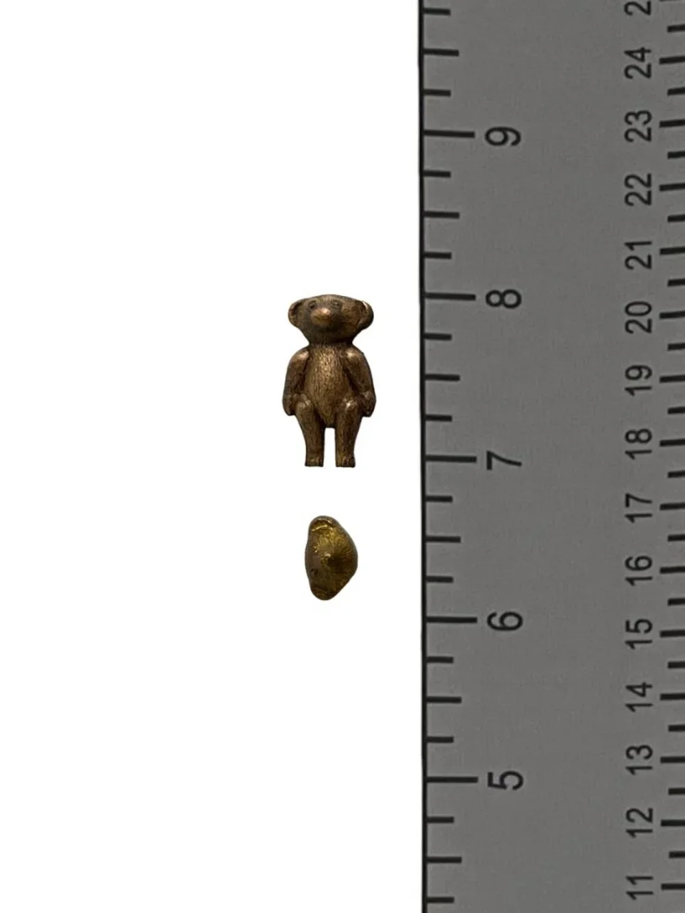 Teeny Tiny Teddy Bear Stamping Finding Vintage Brass Miniature Collectible